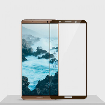 3x 3D tvrzené sklo s rámečkem pro Huawei Mate 10 Pro - hnědé - 2+1 zdarma