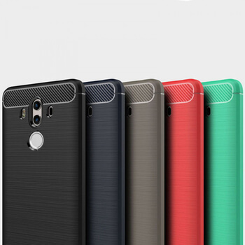 Ochranný silikonový obal karbon pro Huawei Mate 10 Pro - černý