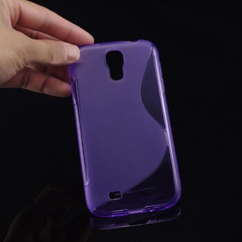 Silikonový mléčný ochranný obal pro Samsung Galaxy S4 i9505 - fialový