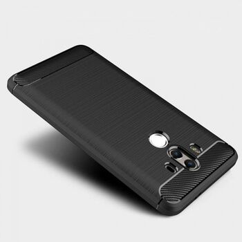 Ochranný silikonový obal karbon pro Huawei Mate 10 Pro - červený