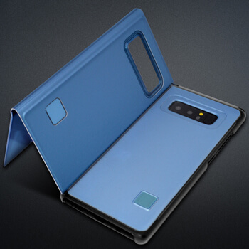 Zrcadlový plastový flip obal pro Samsung Galaxy S9 G960F - šedý