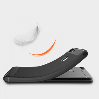 Ochranný silikonový obal karbon pro Huawei P Smart - černý