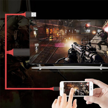 Kabel s redukcí a výstupem pro HDMI a Lightning pro iPhone bílý