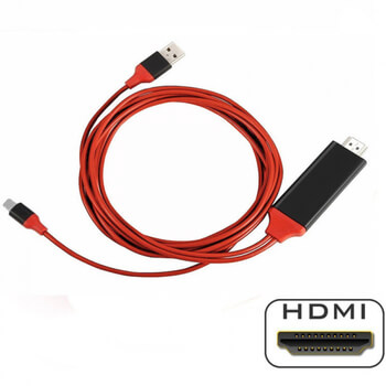 Kabel s redukcí a výstupem pro HDMI a Lightning pro iPhone bílý