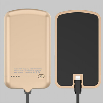 Magnetická powerbanka 4000 mAh pro telefony s Lightning konektorem - zlatá