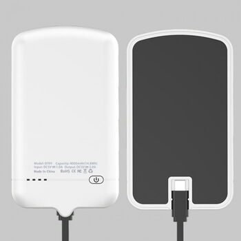 Magnetická powerbanka 4000 mAh pro telefony s Micro USB konektorem - bílá