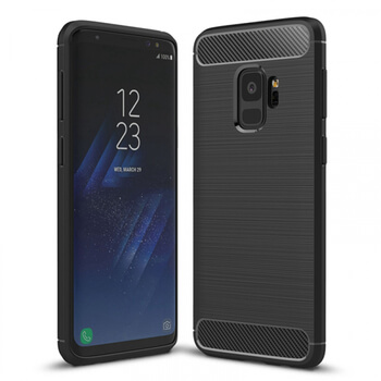 Ochranný silikonový obal karbon pro Samsung Galaxy S9 G960F - černý