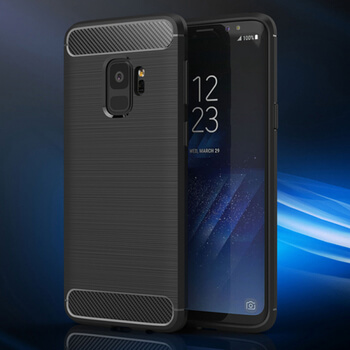 Ochranný silikonový obal karbon pro Samsung Galaxy S9 G960F - černý