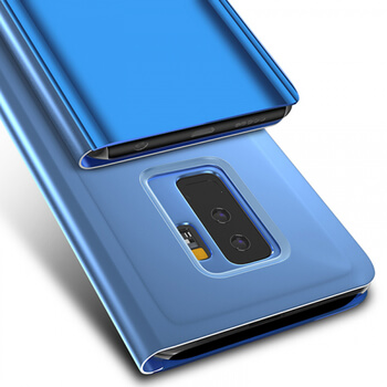 Zrcadlový plastový flip obal pro Samsung Galaxy S9 Plus G965F - černý