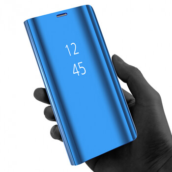 Zrcadlový plastový flip obal pro Samsung Galaxy S9 Plus G965F - modrý