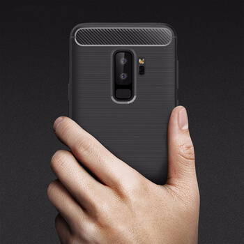 Ochranný silikonový obal karbon pro Samsung Galaxy S9 Plus G965F - šedý
