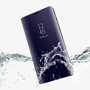 Zrcadlový plastový flip obal pro Huawei Mate 10 Lite - černý