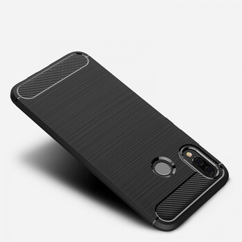 Ochranný silikonový obal karbon pro Huawei P20 Lite - černý