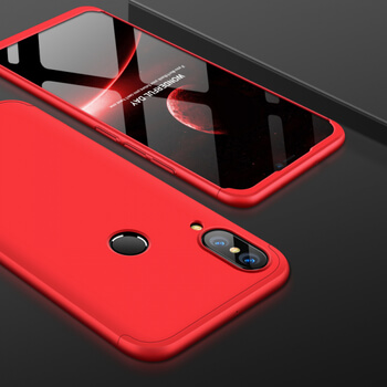Ochranný 360° celotělový plastový kryt pro Huawei P20 Lite - červený