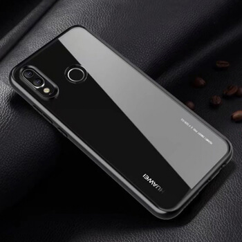 Ochranný SKLENĚNÝ kryt se silikonovým rámečkem pro Huawei P20 Lite - černý