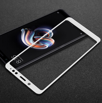 3x 3D tvrzené sklo s rámečkem pro Xiaomi Redmi Note 5 Global - bílé - 2+1 zdarma