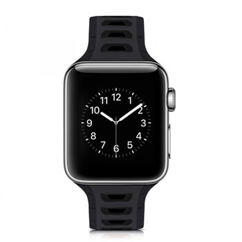 Sportovní silikonový pásek pro Apple Watch 38 mm (1.série) - černý