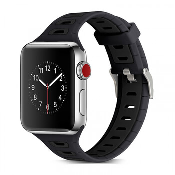 Sportovní silikonový pásek pro Apple Watch 42 mm (1.série) - černý
