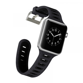 Sportovní silikonový pásek pro Apple Watch 42 mm (1.série) - černý
