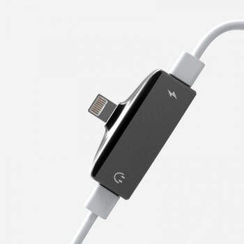 2v1 Double Lightning redukce a adaptér pro nabíjení a sluchátka Apple iPhone 7, 8 Plus, X, XS černá