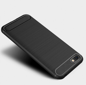 Ochranný silikonový obal karbon pro Huawei Y5 2018 - černý