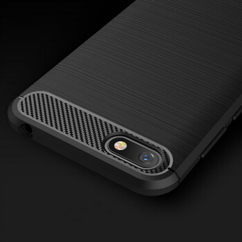 Ochranný silikonový obal karbon pro Huawei Y5 2018 - černý
