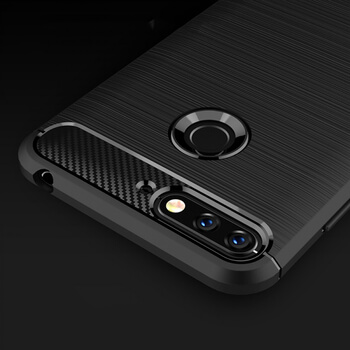 Ochranný silikonový obal karbon pro Huawei Y6 Prime 2018 - černý
