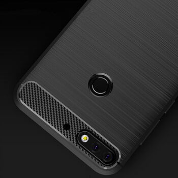 Ochranný silikonový obal karbon pro Huawei Y7 Prime (2018) - černý