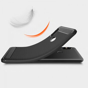 Ochranný silikonový obal karbon pro Xiaomi Mi 8 - černý