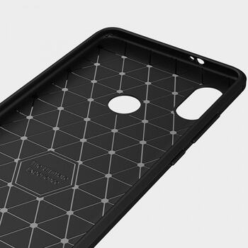 Ochranný silikonový obal karbon pro Xiaomi Mi 8 - černý