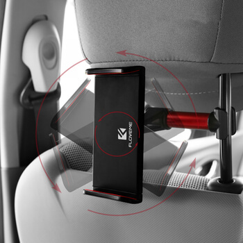 Univerzální hliníkový držák do auta pro tablety s uchycením na sedačky stříbrný