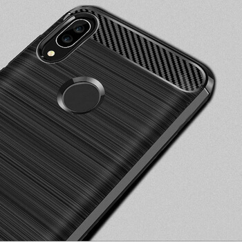 Ochranný silikonový obal karbon pro Huawei Nova 3 - černý
