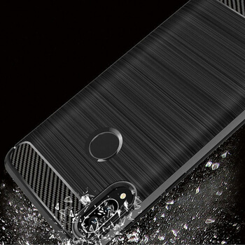 Ochranný silikonový obal karbon pro Huawei Nova 3 - černý