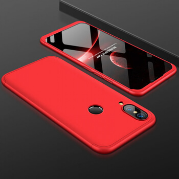 Ochranný 360° celotělový plastový kryt pro Huawei Nova 3 - červený