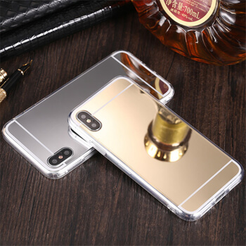 Silikonový zrcadlový ochranný obal pro Apple iPhone XR - růžový