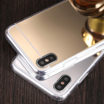 Silikonový zrcadlový ochranný obal pro Apple iPhone XR - zlatý