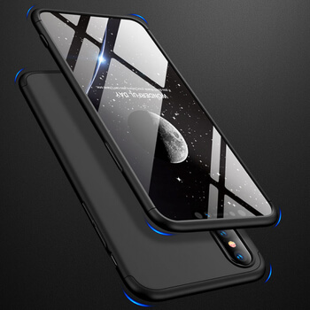 Ochranný 360° celotělový plastový kryt pro Apple iPhone XS Max - černý