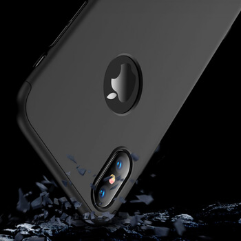 Ochranný 360° celotělový plastový kryt pro Apple iPhone XS Max - černý