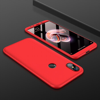 Ochranný 360° celotělový plastový kryt pro Xiaomi Mi A2 - červený