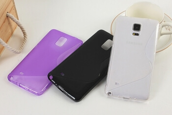 Silikonový ochranný obal S-line pro Samsung Galaxy Note 4 - fialový