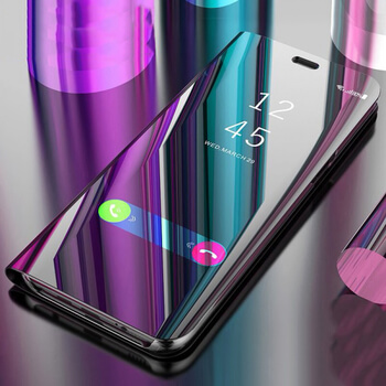 Zrcadlový plastový flip obal pro Samsung Galaxy Note 9 N960F - černý
