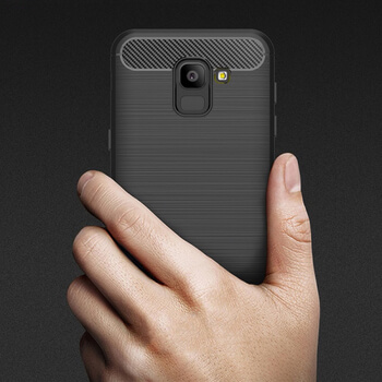 Ochranný silikonový obal karbon pro Samsung Galaxy A8 2018 A530F - černý