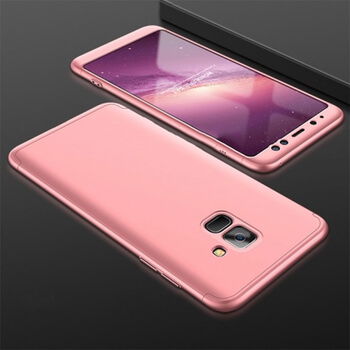 Ochranný 360° celotělový plastový kryt pro Samsung Galaxy A8 2018 A530F - růžový