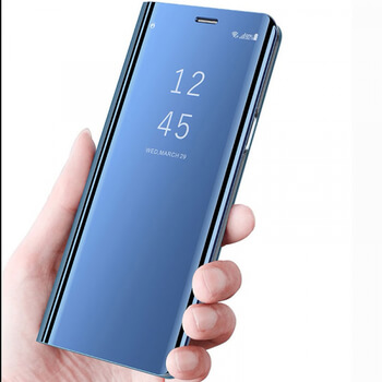 Zrcadlový plastový flip obal pro Samsung Galaxy A8 2018 A530F - černý