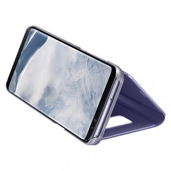 Zrcadlový plastový flip obal pro Samsung Galaxy A8 2018 A530F - černý