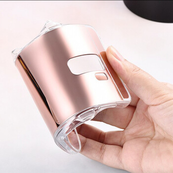 Silikonový zrcadlový ochranný obal pro Samsung Galaxy A8 2018 A530F - růžový