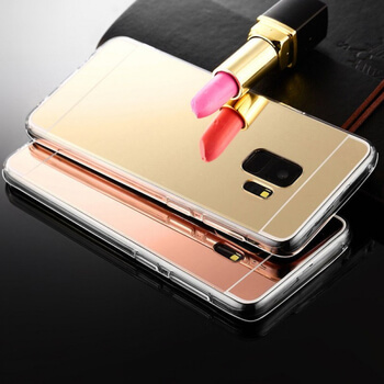 Silikonový zrcadlový ochranný obal pro Samsung Galaxy A8 2018 A530F - zlatý