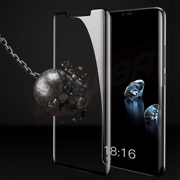 3x 3D ochranné tvrzené sklo pro Huawei Mate 20 Pro - černé - 2+1 zdarma