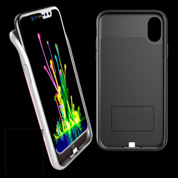 3v1 Silikonové pouzdro s externí baterií smart battery case power bank 4000 mAh pro Apple iPhone XS Max - černé