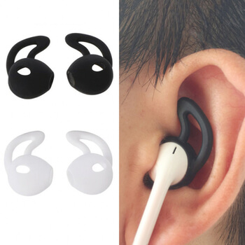 4v1 Silikonové ochranné pouzdro s příslušenstvím pro Apple AirPods 1.generace (2016) - černé